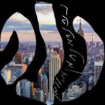 Nanach City Pale Blue View On Black