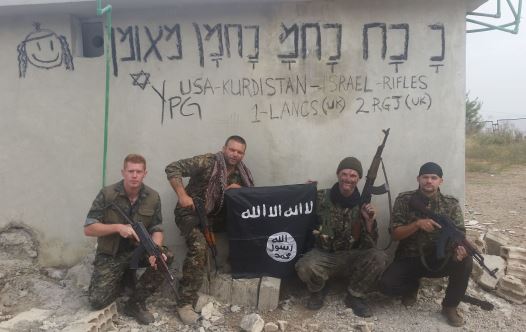 Nanach Graffiti Syria Four Kurds Below