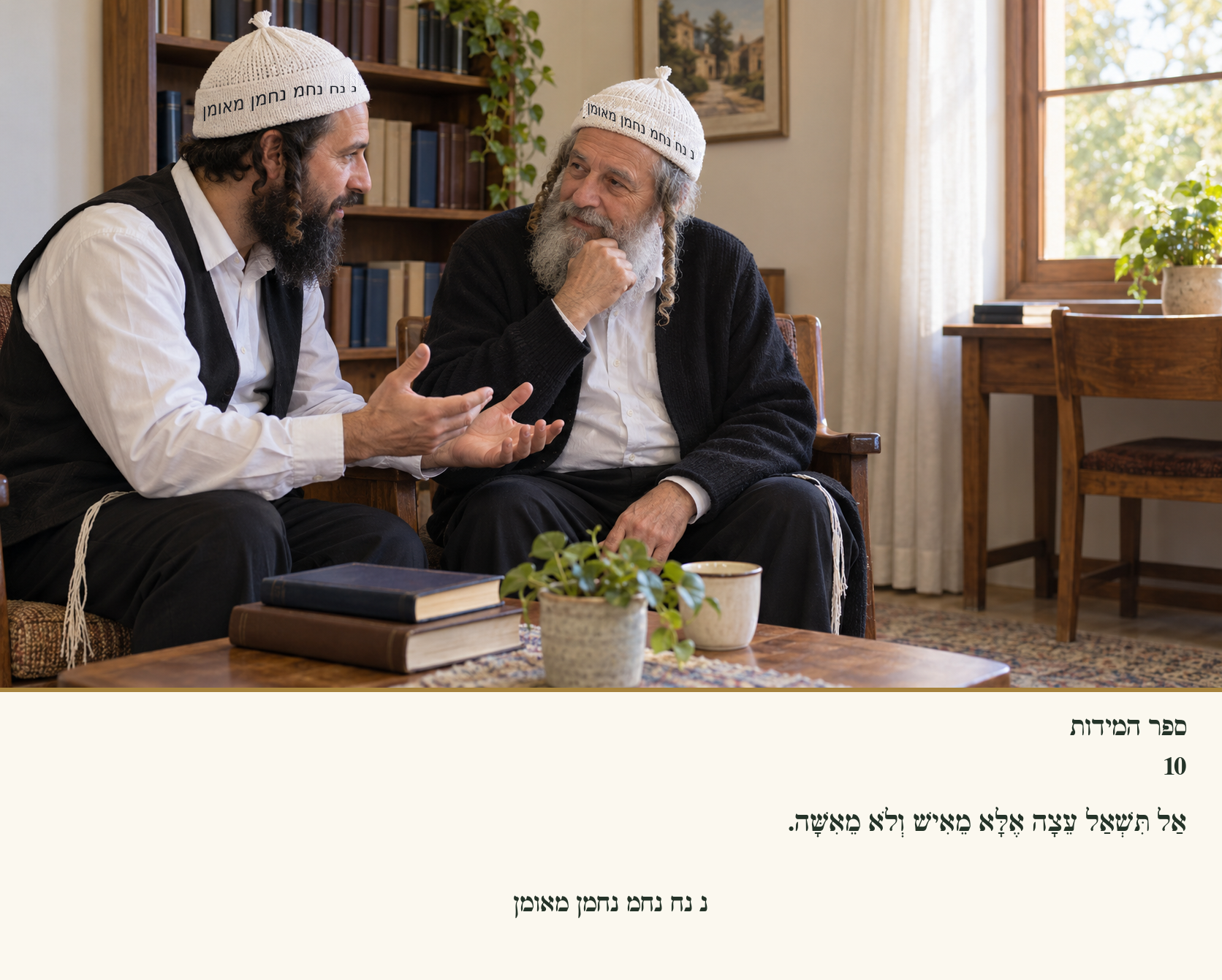 Sefer Hamidos Advice teaching 10 hebrew picture