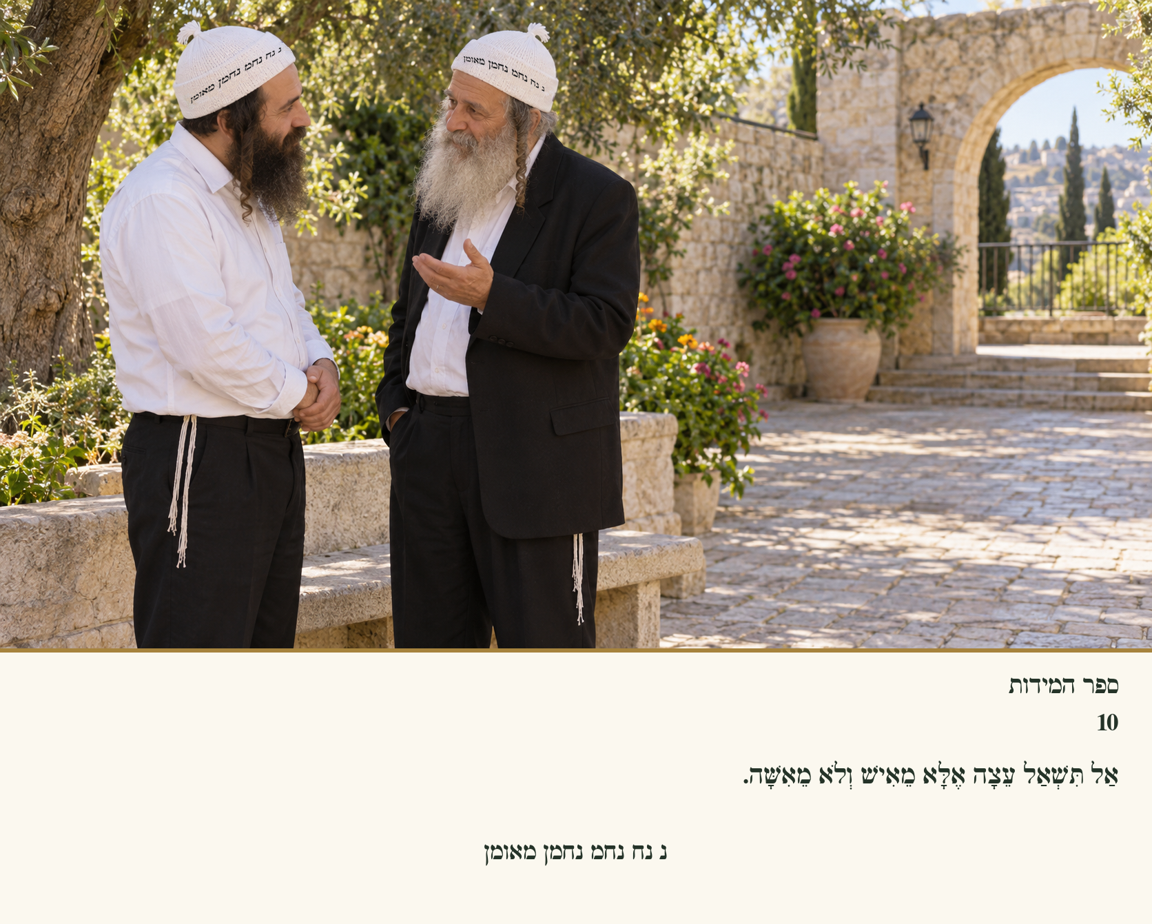 Sefer Hamidos Advice teaching 10 hebrew picture