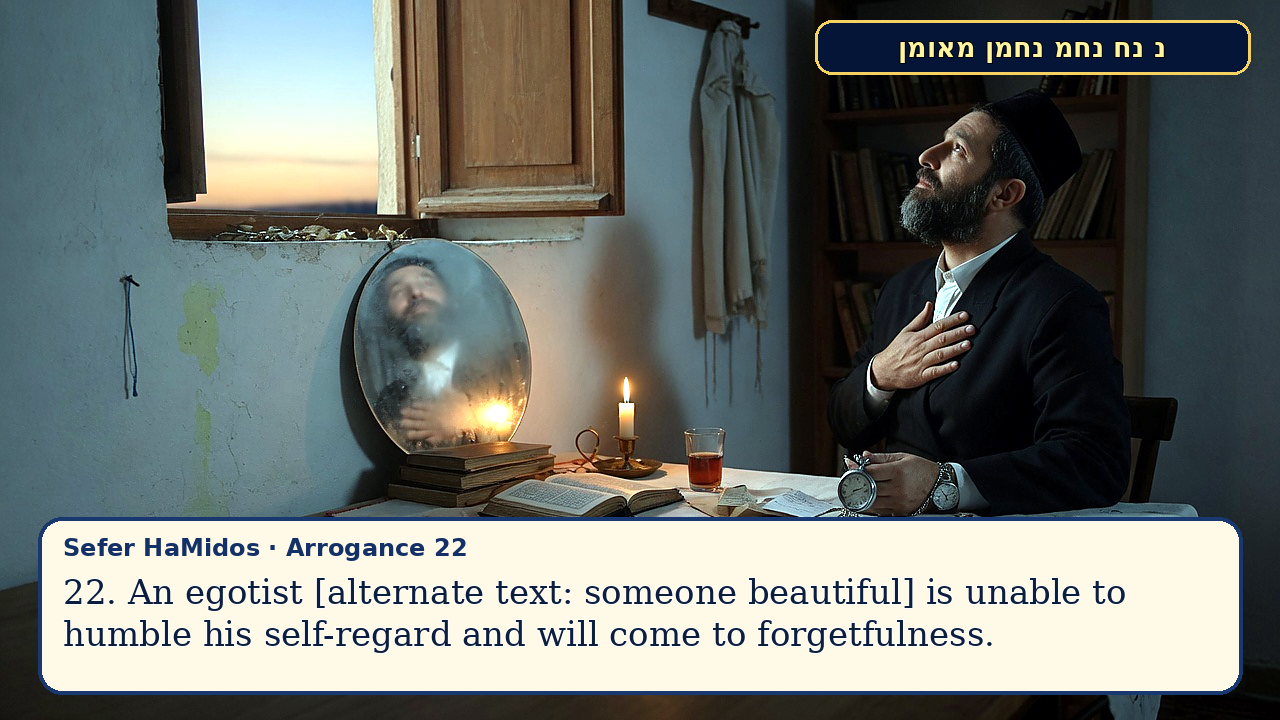 Sefer Hamidos Arrogance teaching 22 english picture