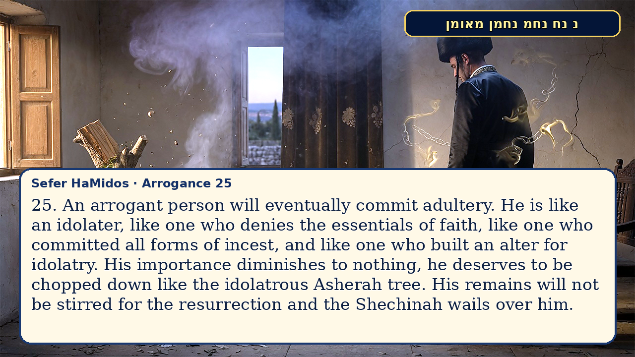 Sefer Hamidos Arrogance teaching 25 english picture