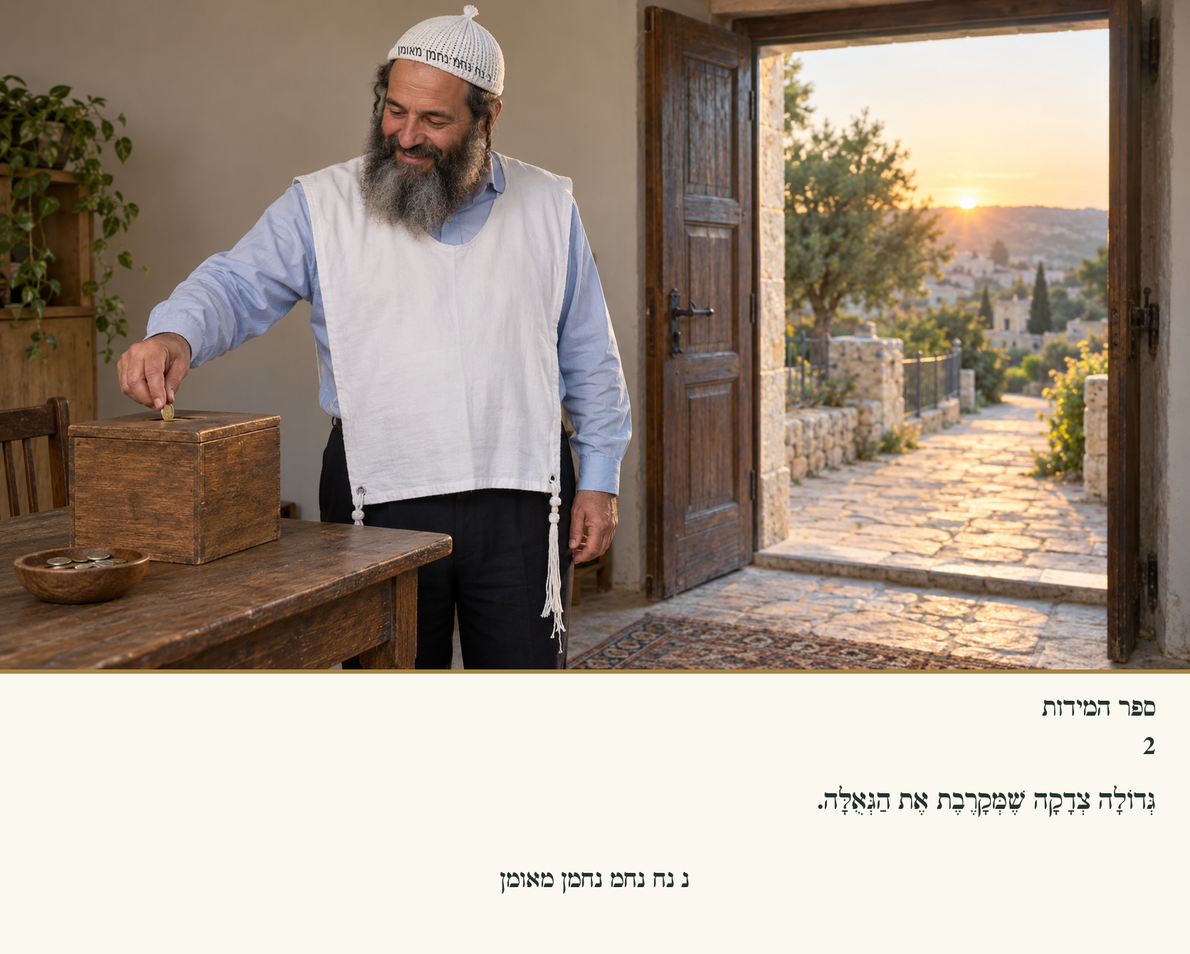 Sefer Hamidos Charity teaching 2 hebrew picture