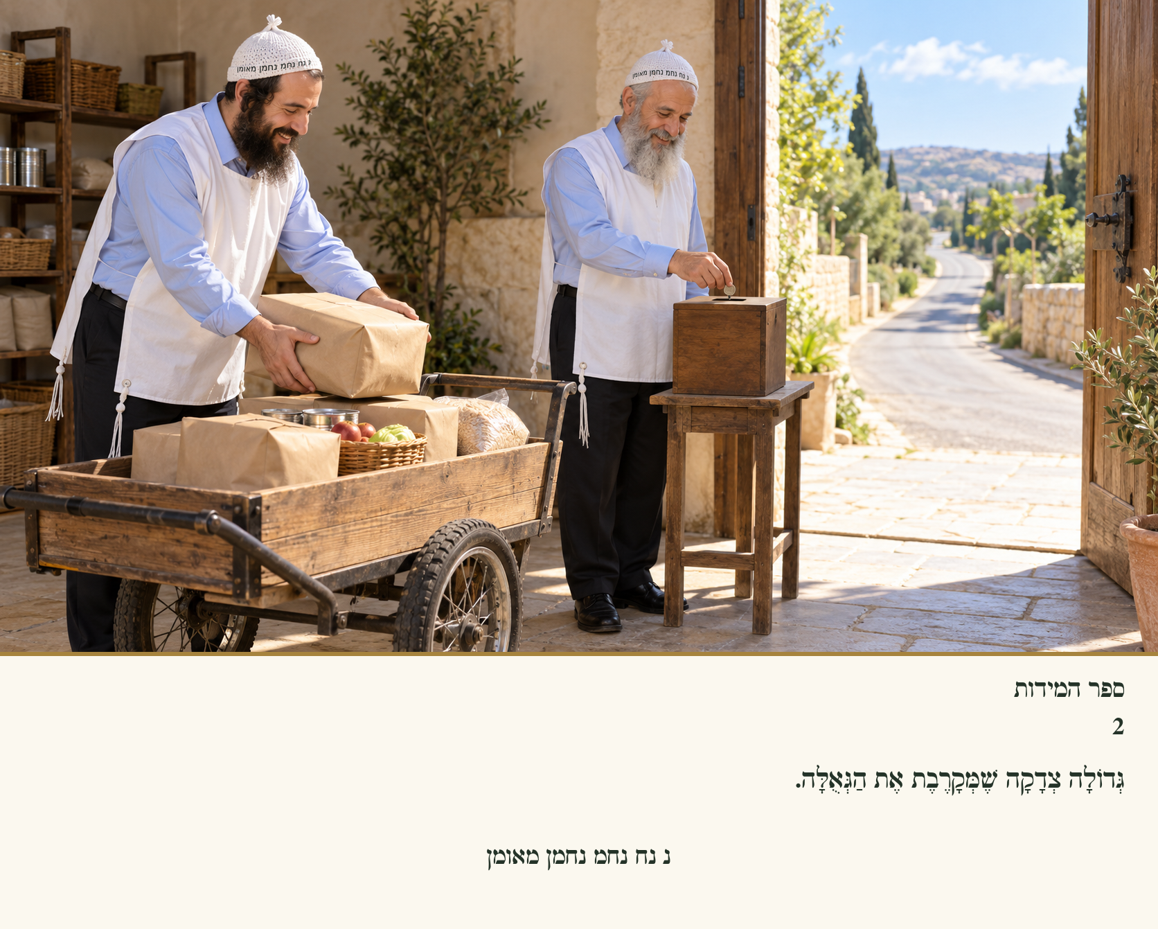 Sefer Hamidos Charity teaching 2 hebrew picture