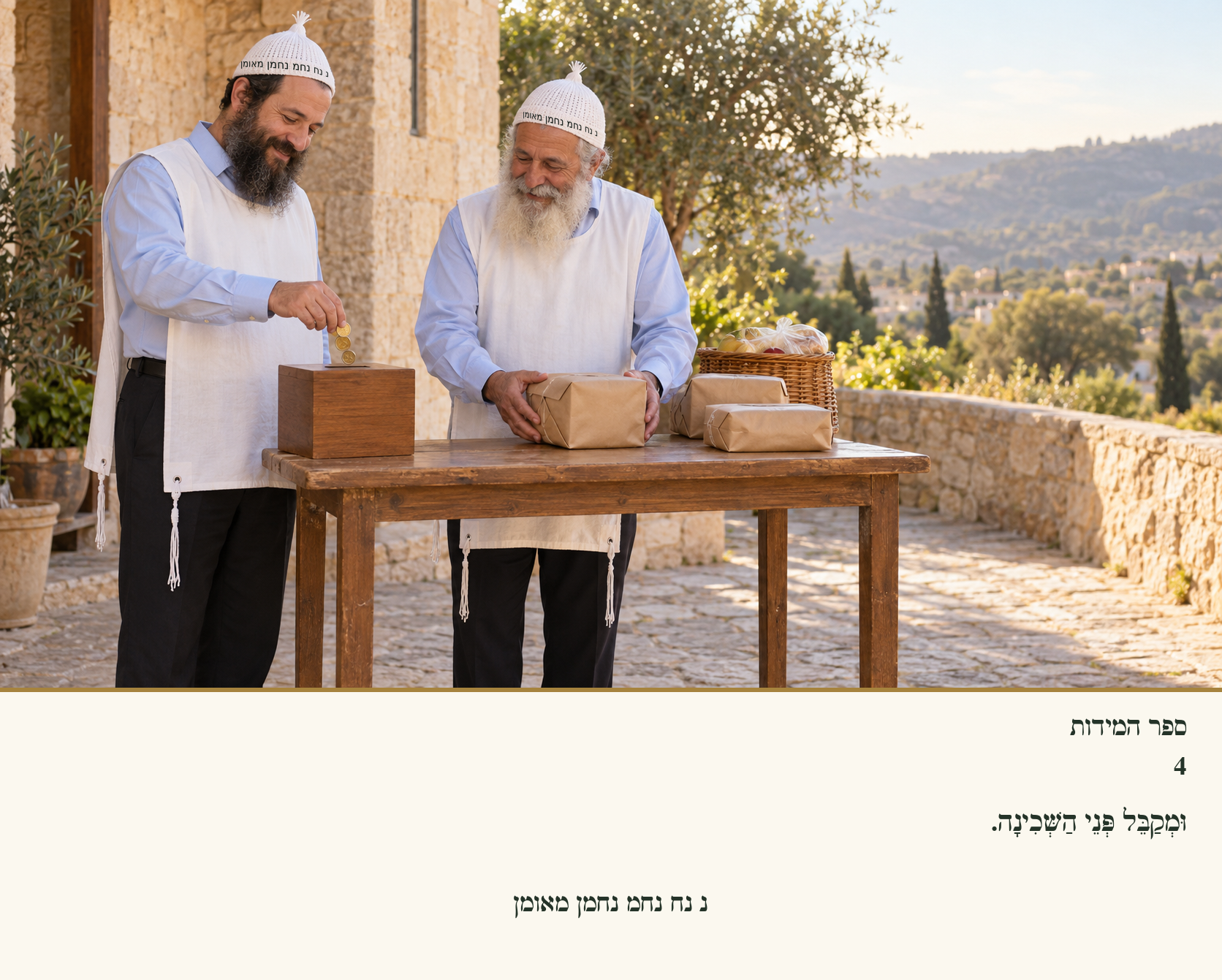 Sefer Hamidos Charity teaching 4 hebrew picture