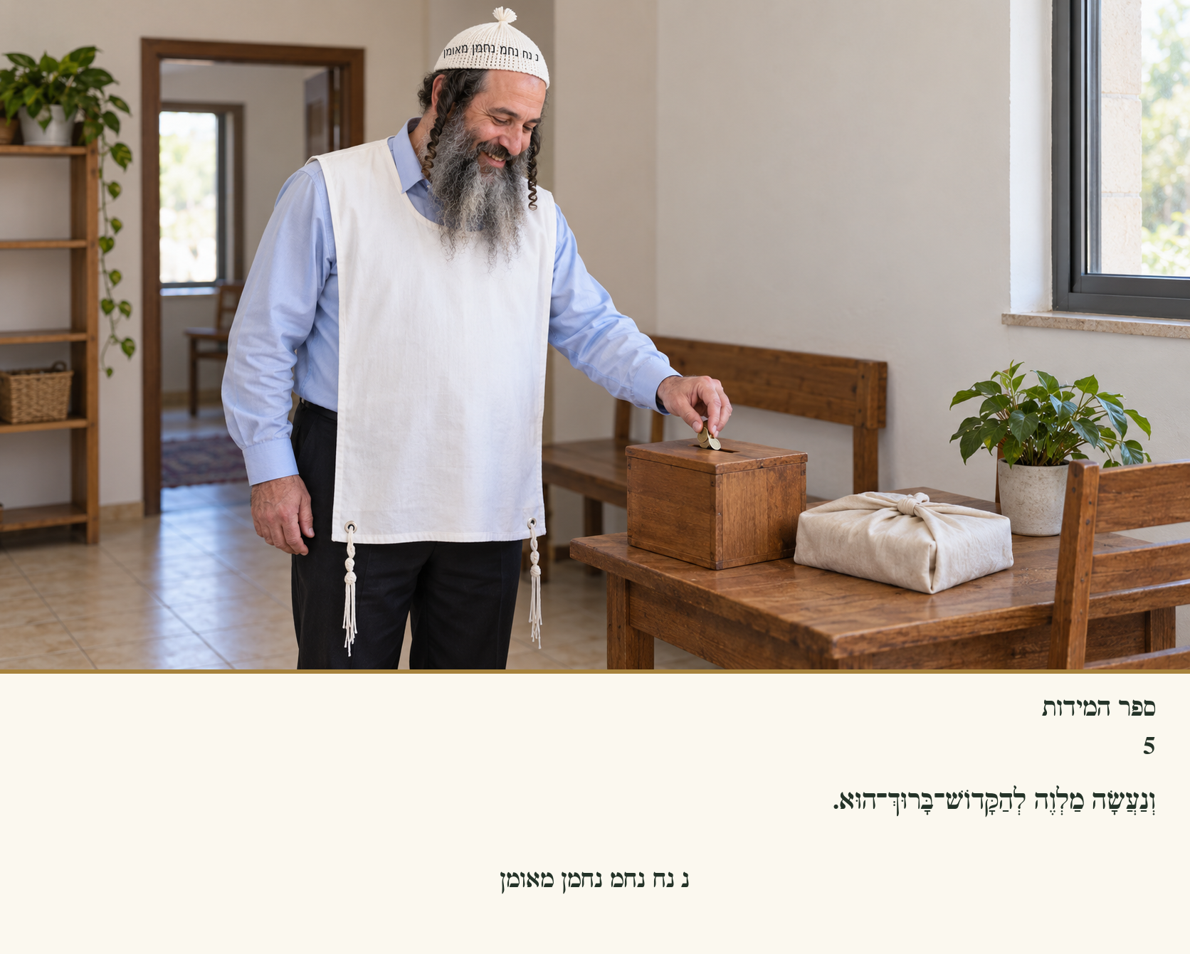 Sefer Hamidos Charity teaching 5 hebrew picture