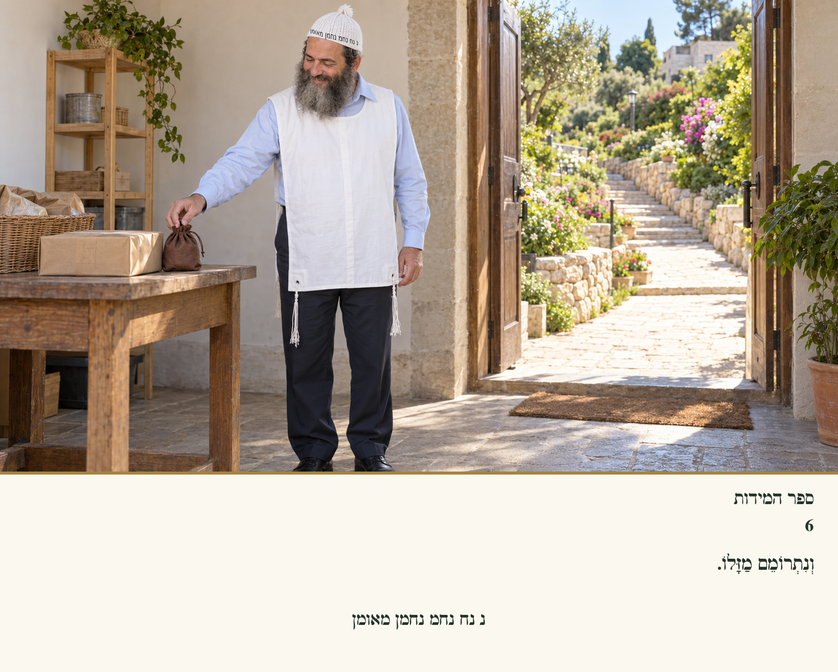 Sefer Hamidos Charity teaching 6 hebrew picture