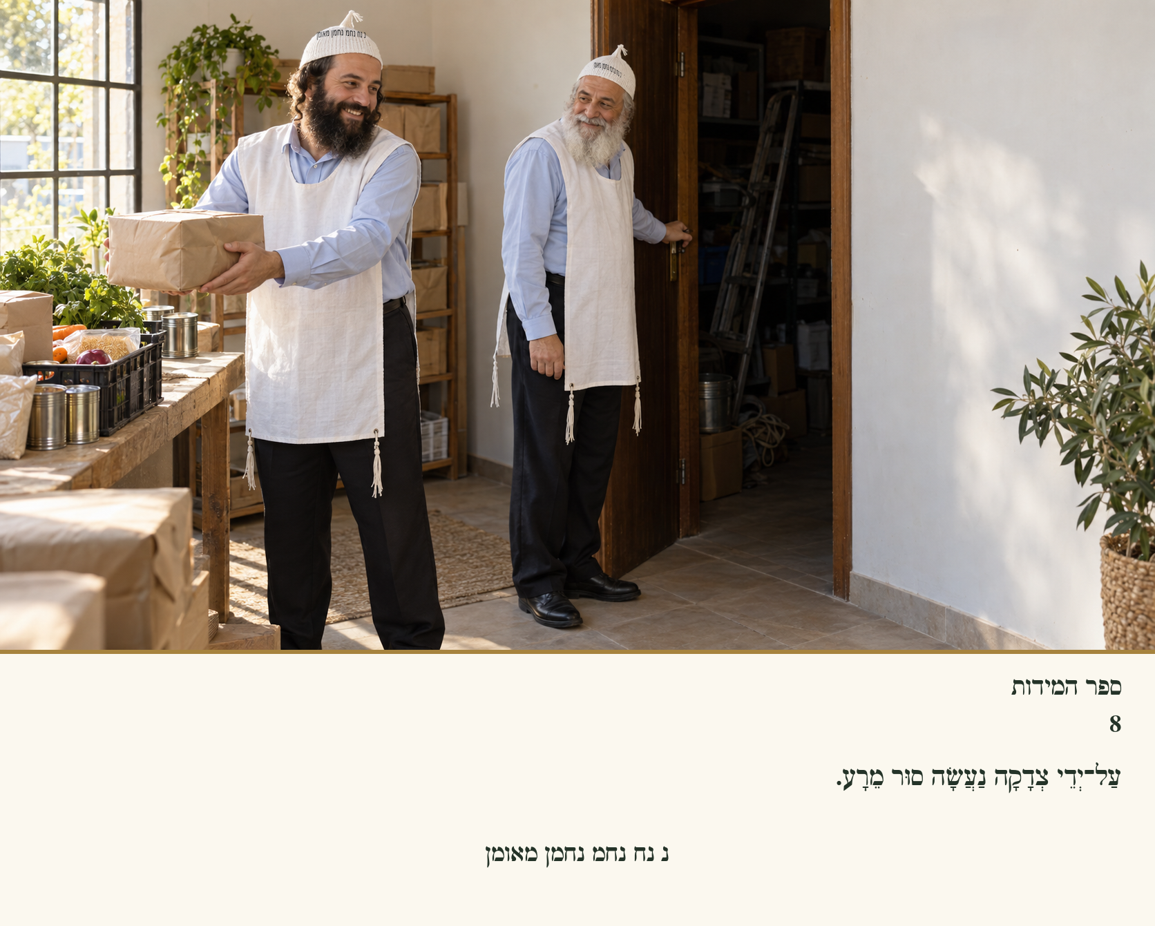 Sefer Hamidos Charity teaching 8 hebrew picture