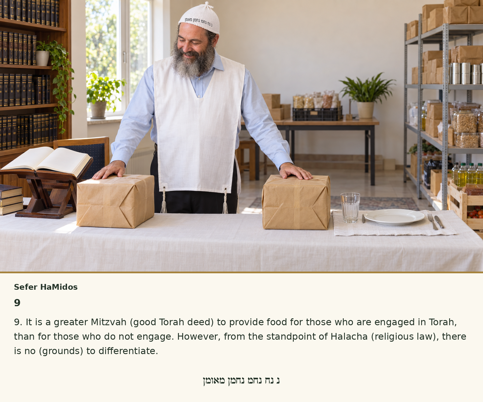 Sefer Hamidos Charity teaching 9 english picture