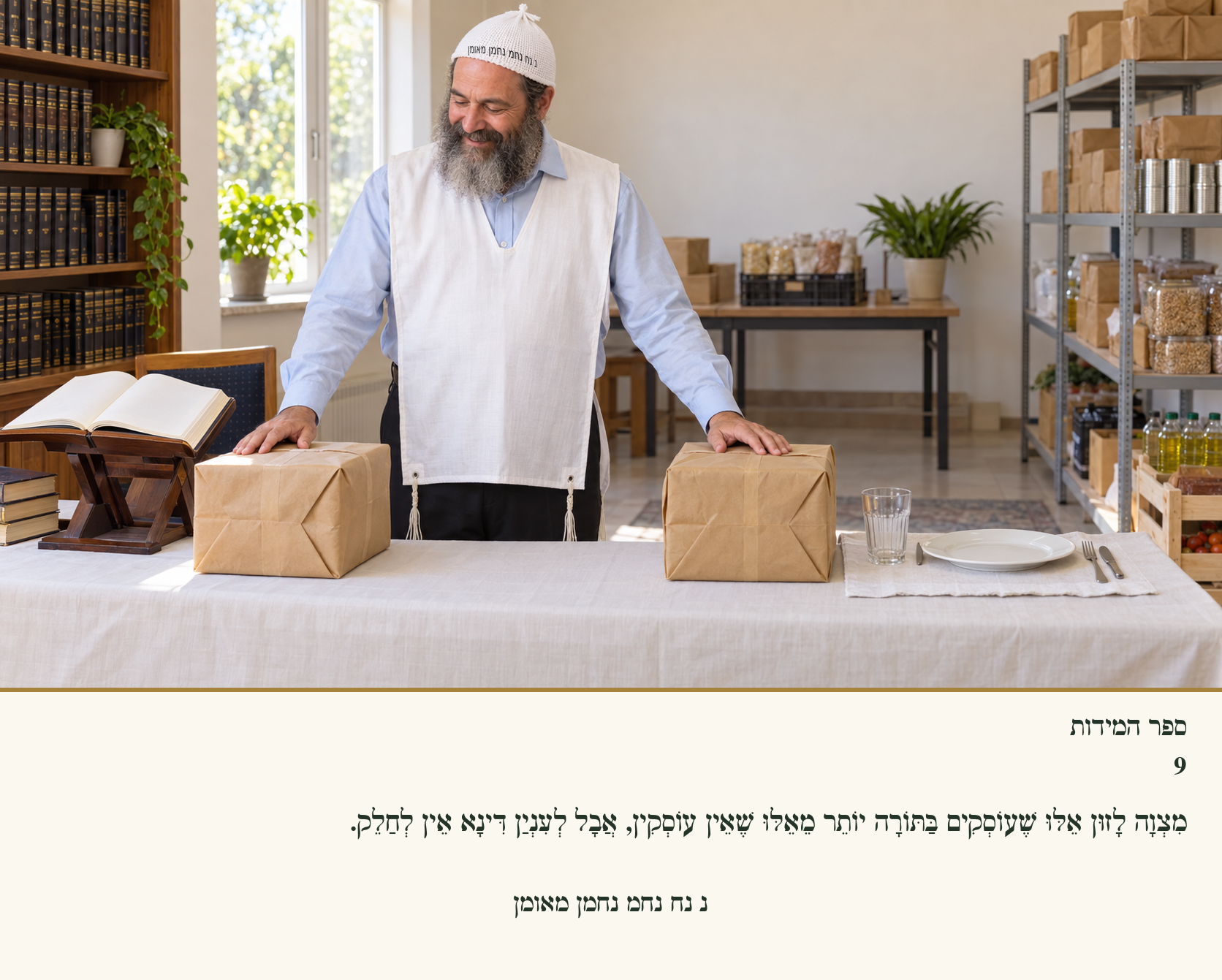 Sefer Hamidos Charity teaching 9 hebrew picture
