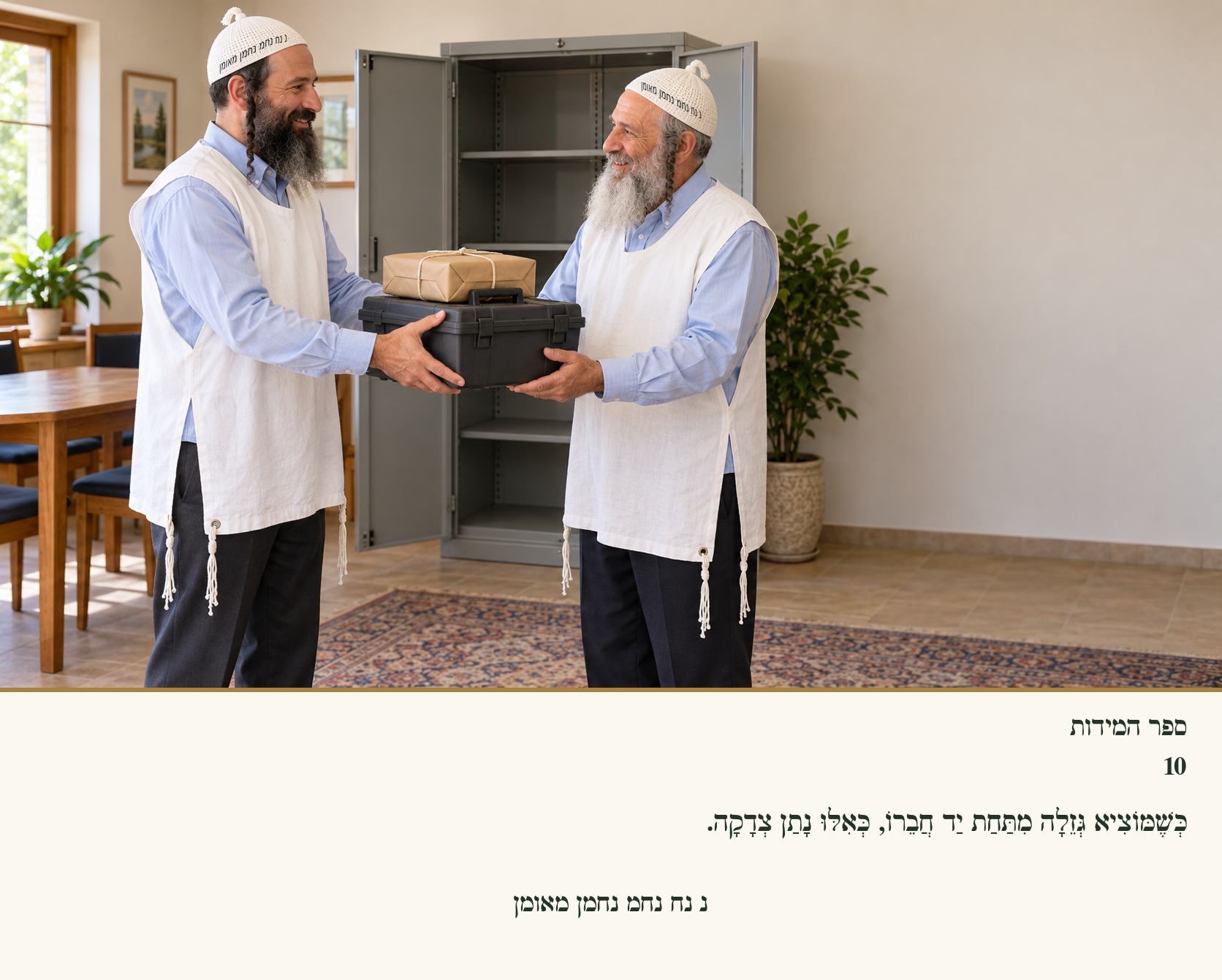 Sefer Hamidos Charity teaching 10 hebrew picture