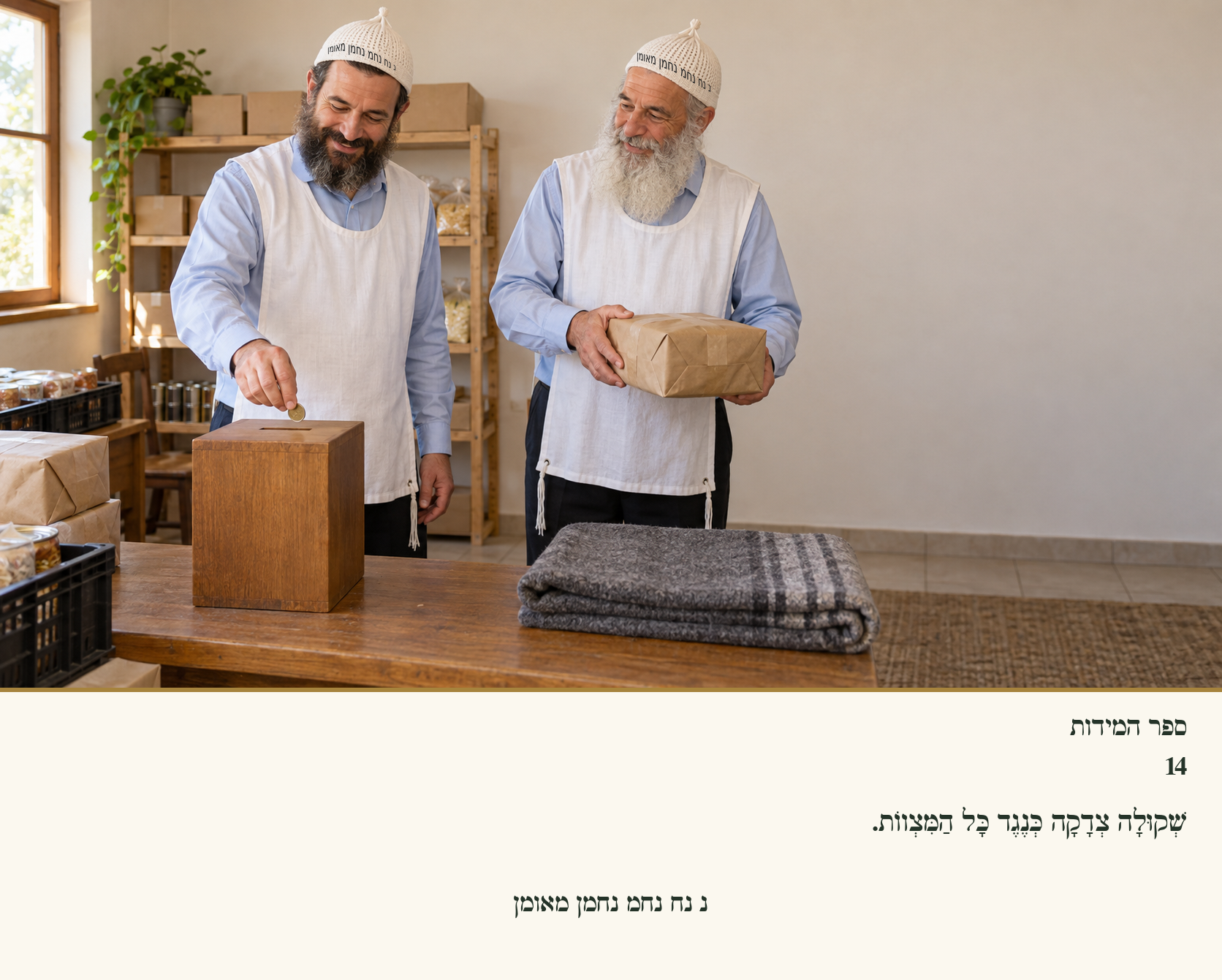 Sefer Hamidos Charity teaching 14 hebrew picture