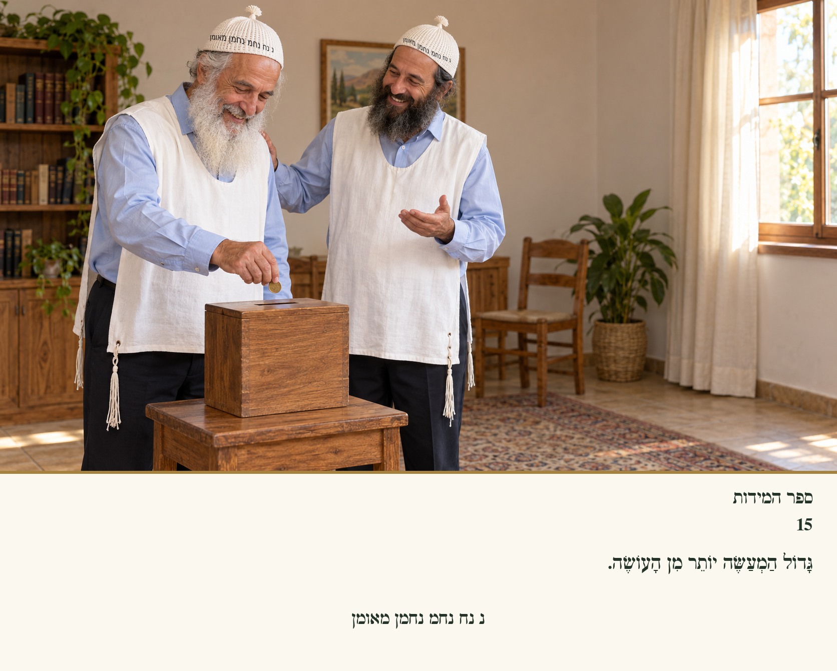 Sefer Hamidos Charity teaching 15 hebrew picture