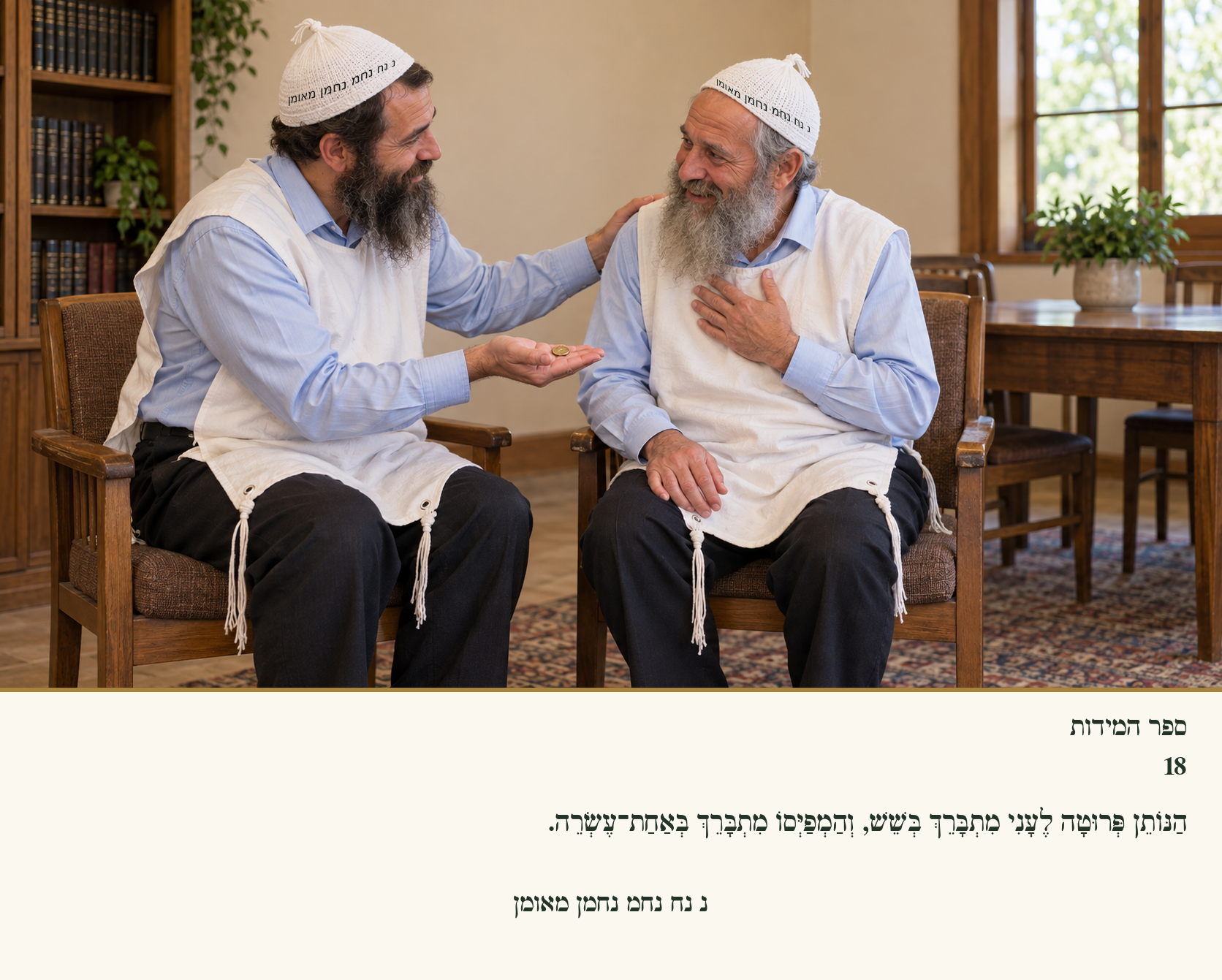 Sefer Hamidos Charity teaching 18 hebrew picture