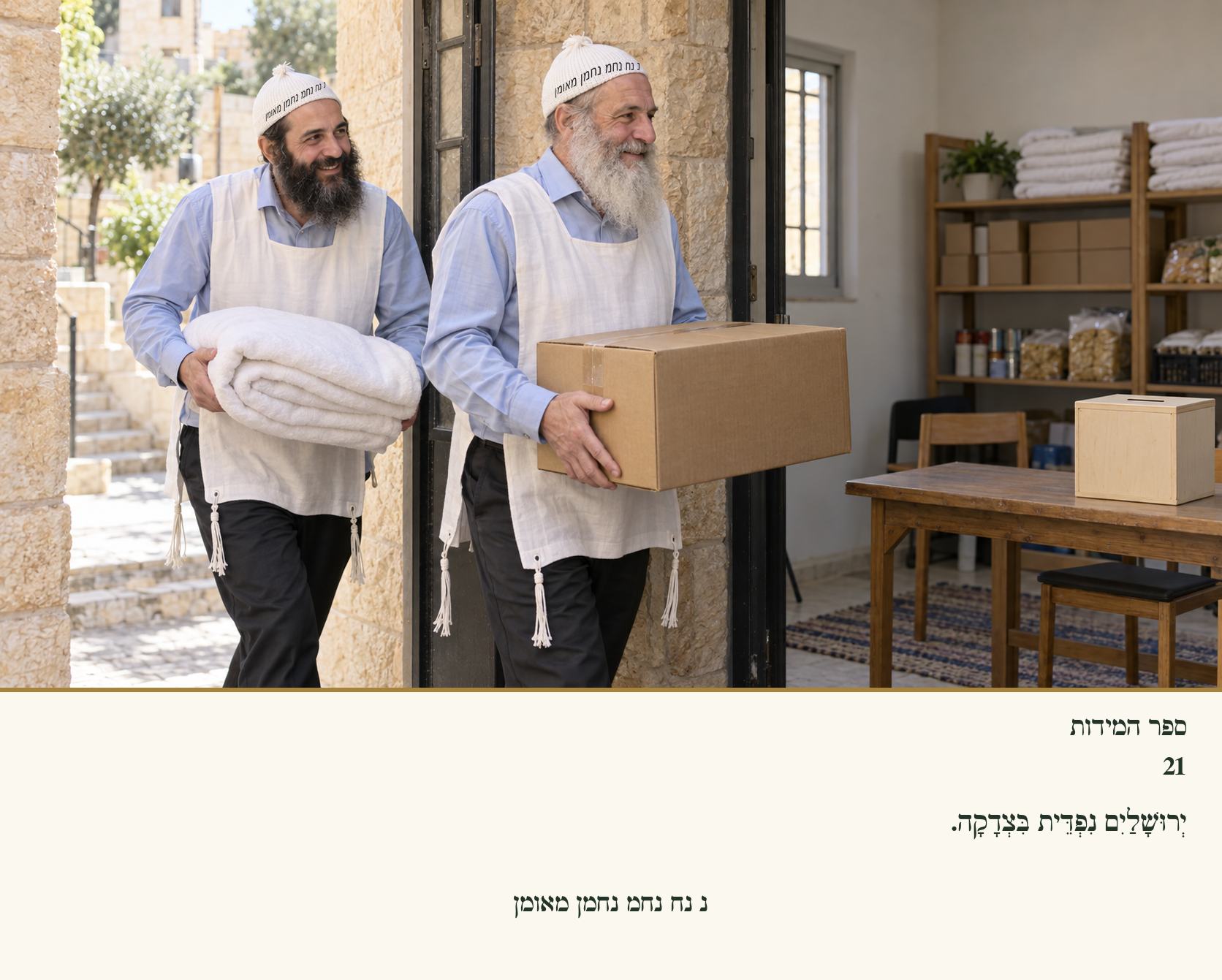 Sefer Hamidos Charity teaching 21 hebrew picture