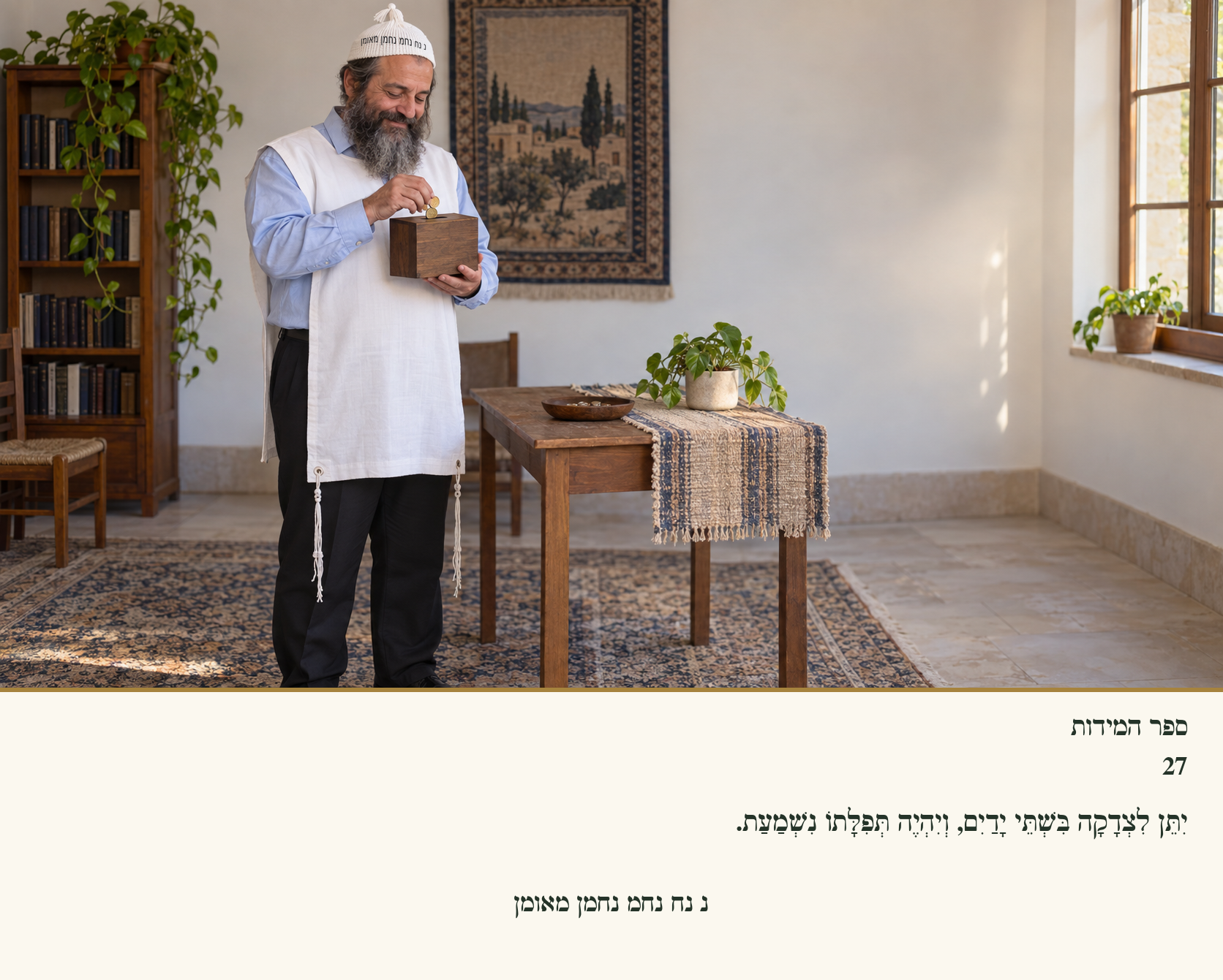 Sefer Hamidos Charity teaching 27 hebrew picture