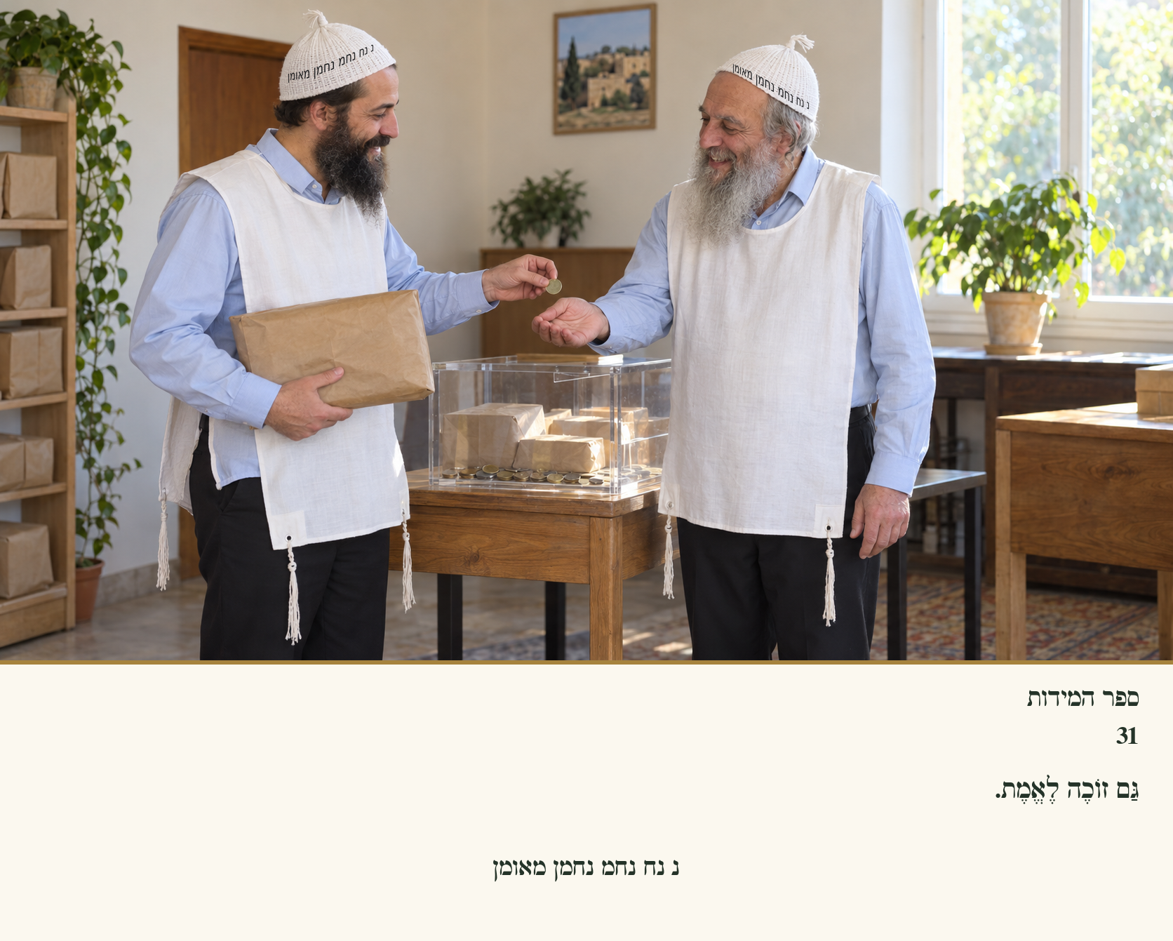 Sefer Hamidos Charity teaching 31 hebrew picture