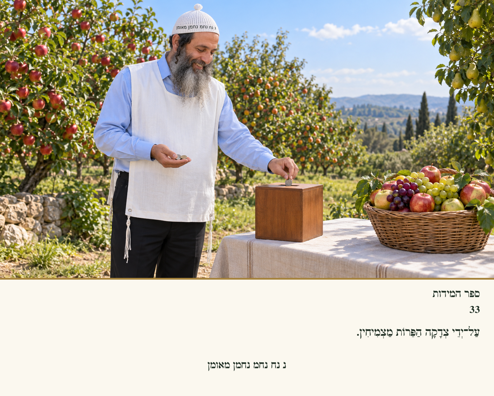 Sefer Hamidos Charity teaching 33 hebrew picture