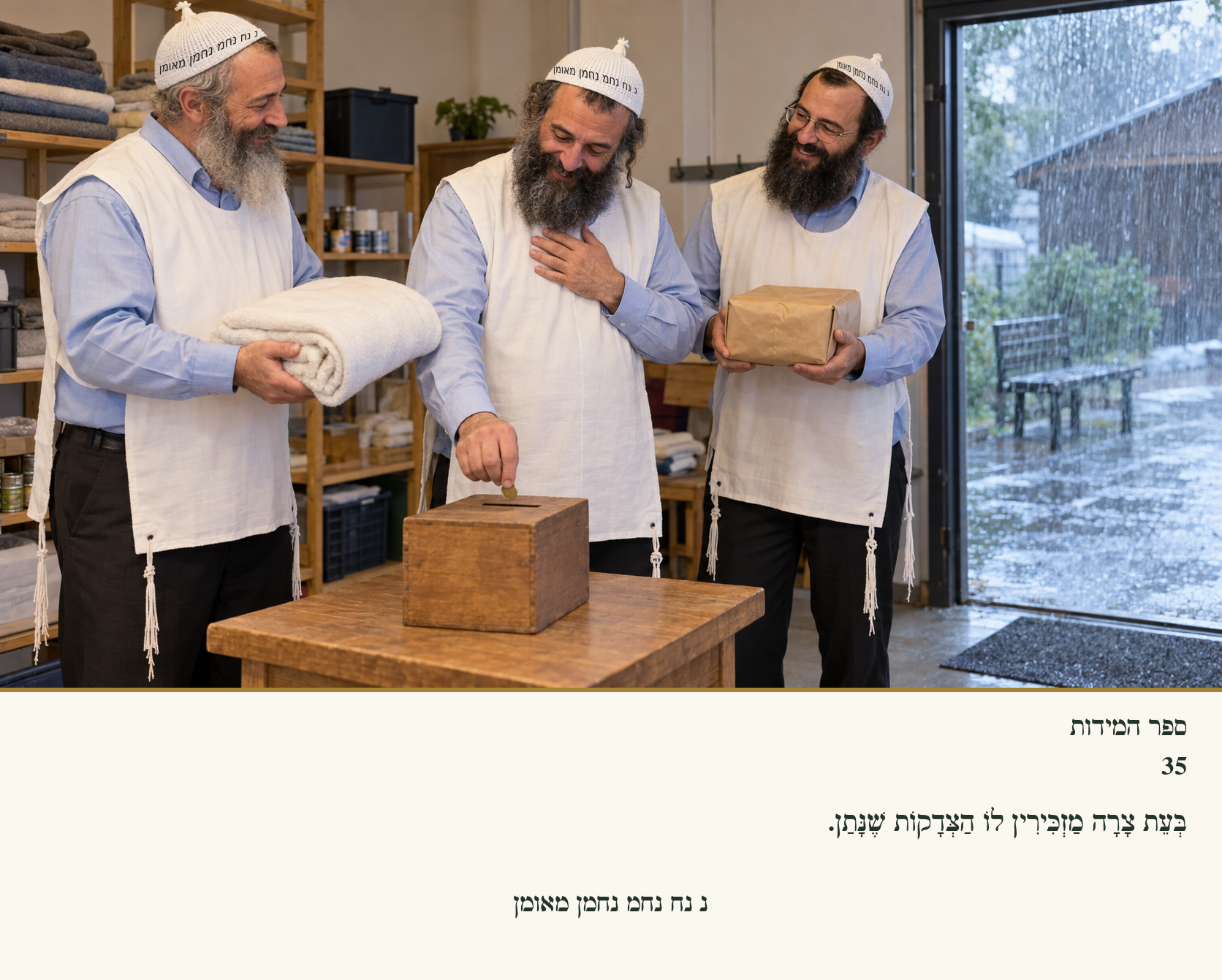 Sefer Hamidos Charity teaching 35 hebrew picture