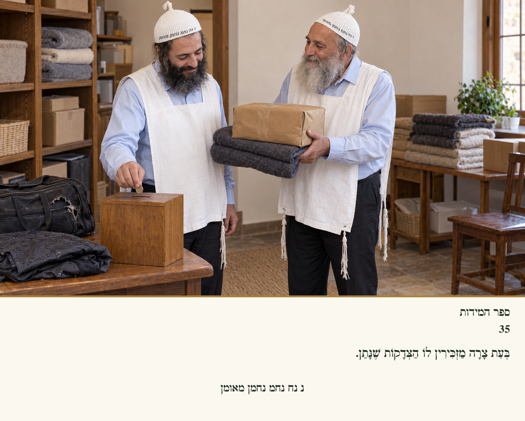 Sefer Hamidos Charity teaching 35 hebrew picture