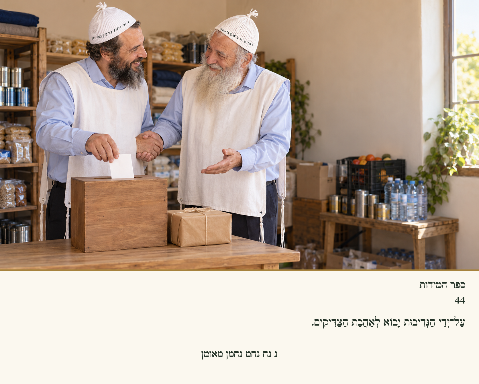 Sefer Hamidos Charity teaching 44 hebrew picture