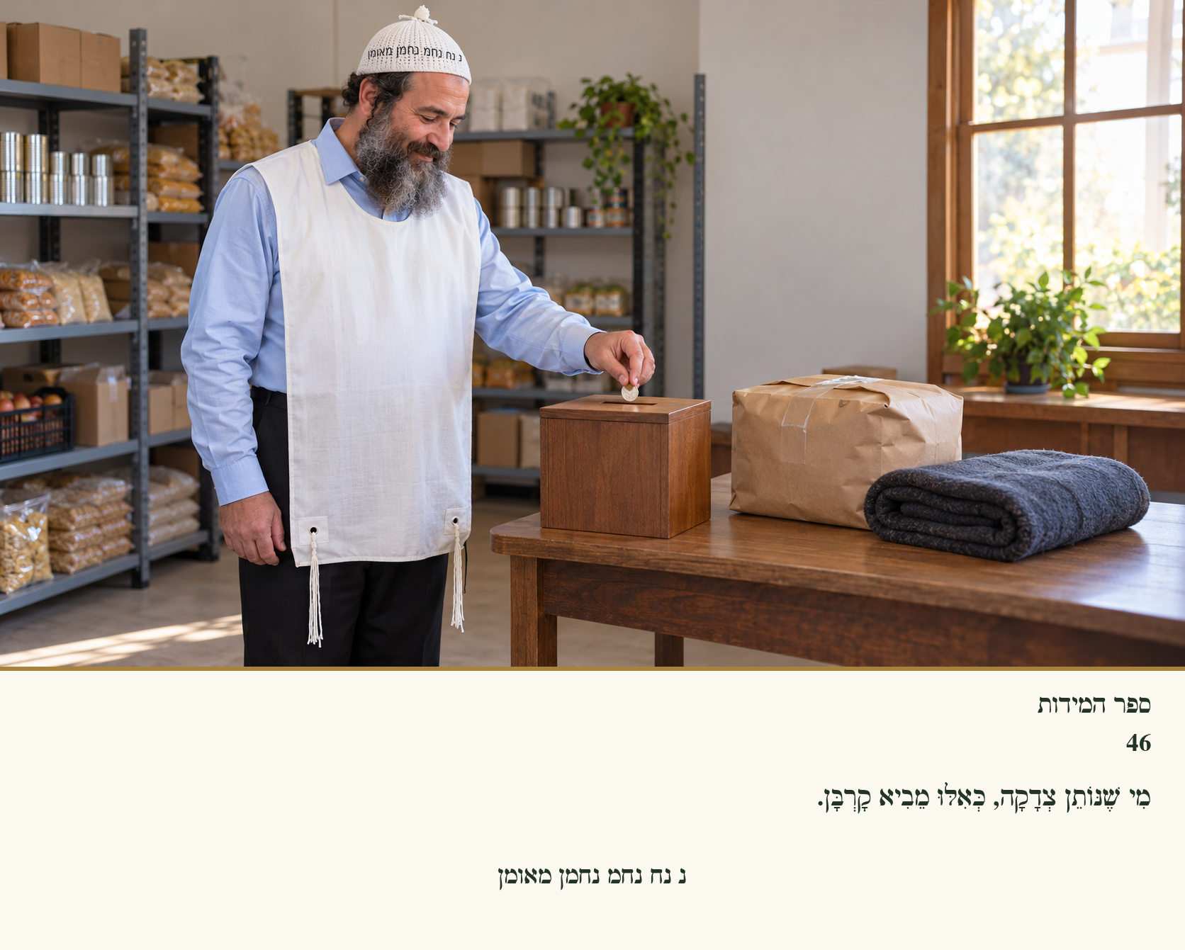 Sefer Hamidos Charity teaching 46 hebrew picture