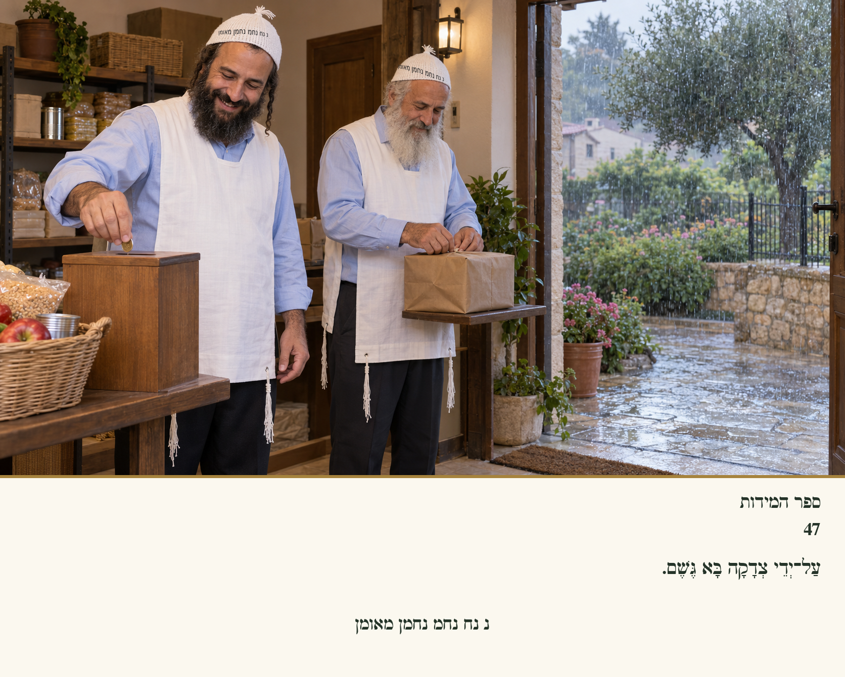 Sefer Hamidos Charity teaching 47 hebrew picture