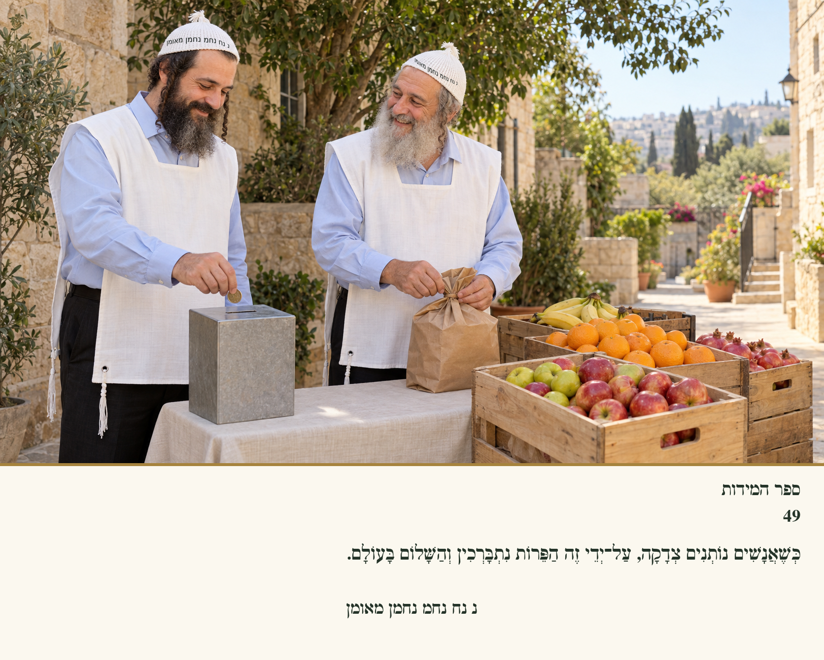 Sefer Hamidos Charity teaching 49 hebrew picture