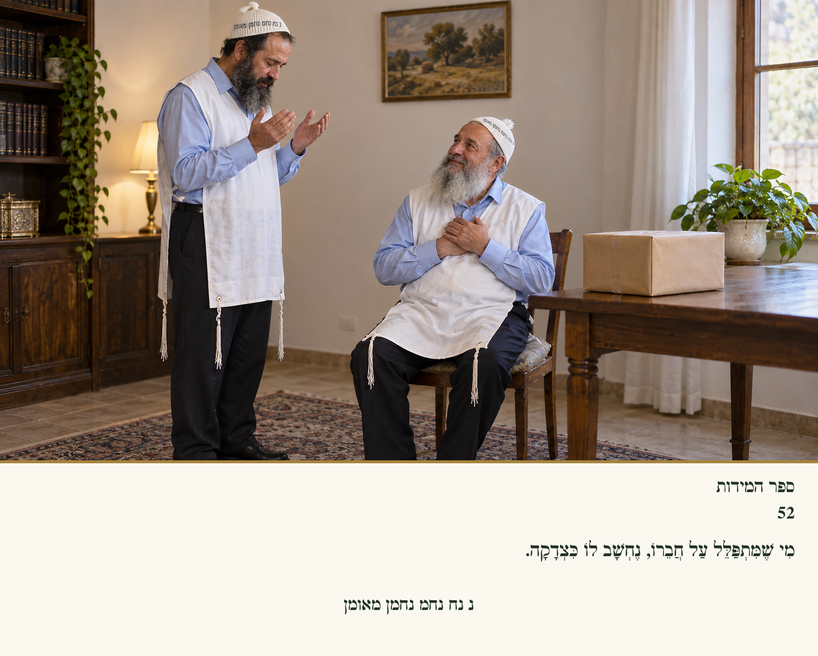 Sefer Hamidos Charity teaching 52 hebrew picture