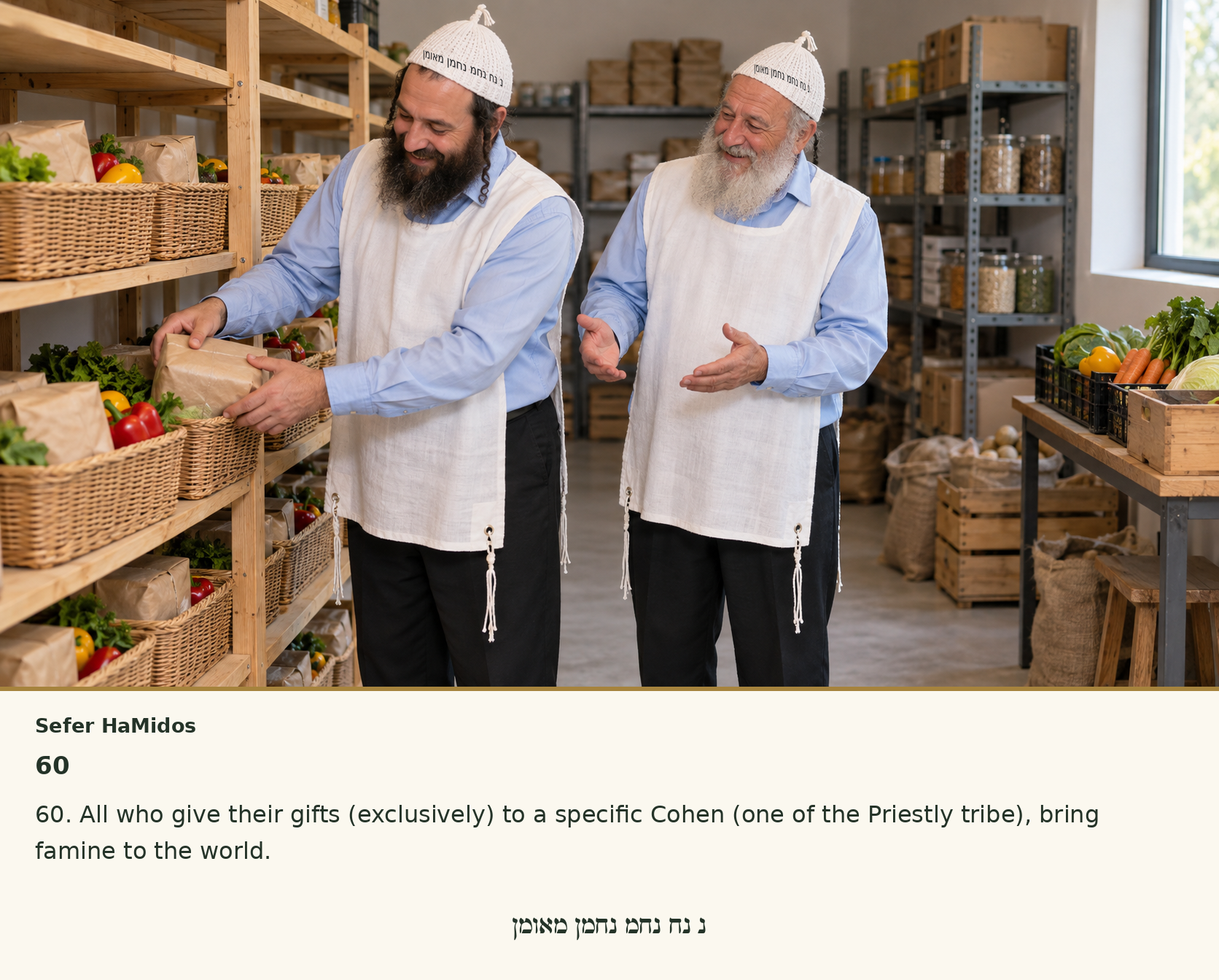 Sefer Hamidos Charity teaching 60 english picture