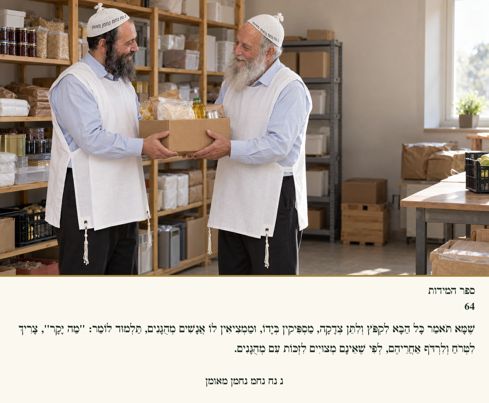 Sefer Hamidos Charity teaching 64 hebrew picture