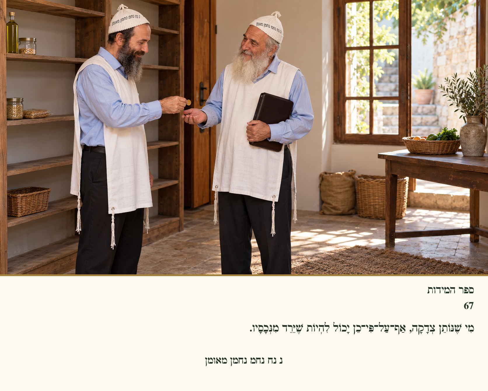 Sefer Hamidos Charity teaching 67 hebrew picture