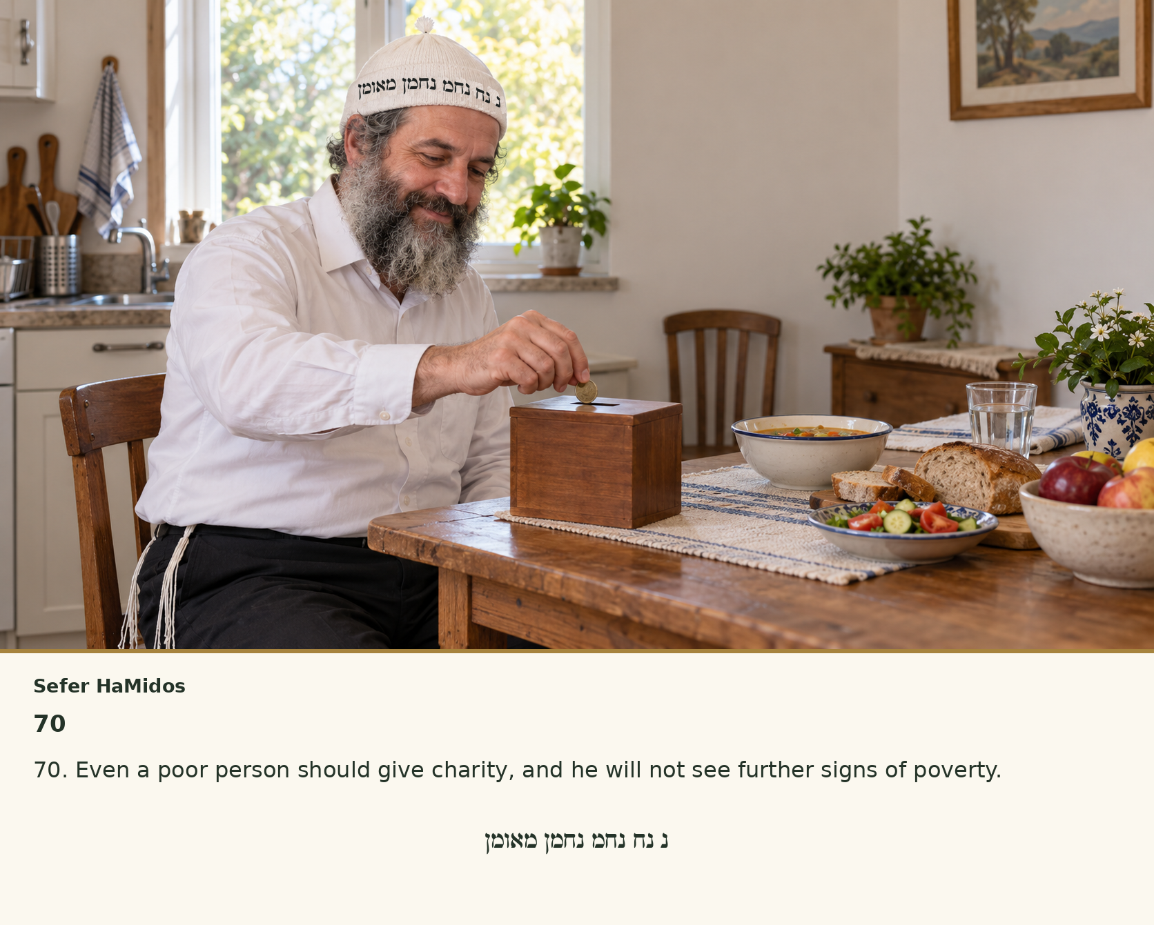 Sefer Hamidos Charity teaching 70 english picture