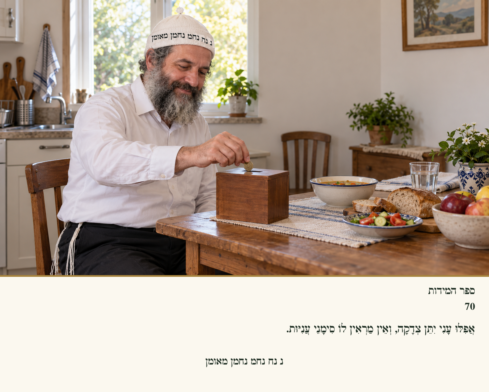 Sefer Hamidos Charity teaching 70 hebrew picture