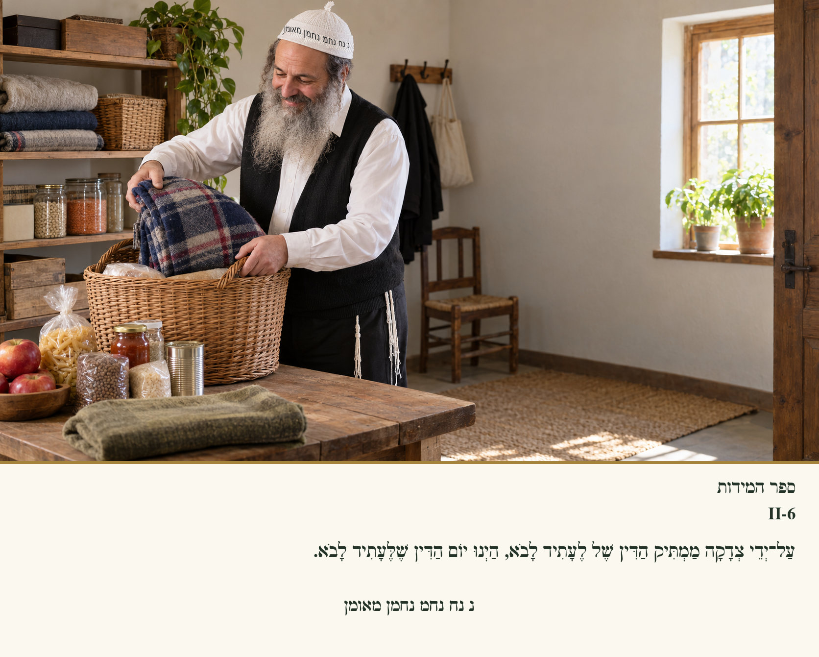 Sefer Hamidos Charity teaching 76 hebrew picture