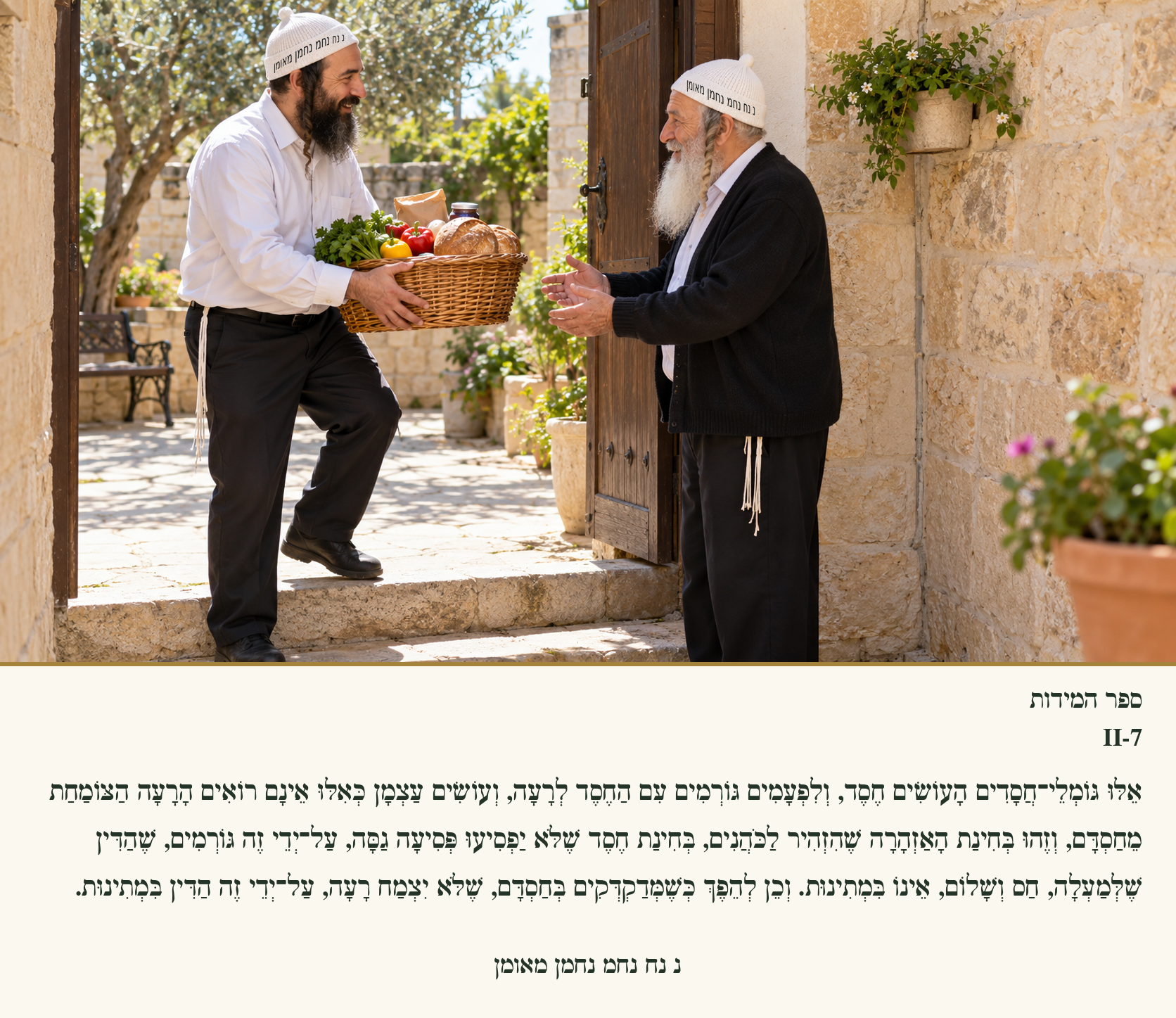 Sefer Hamidos Charity teaching 77 hebrew picture