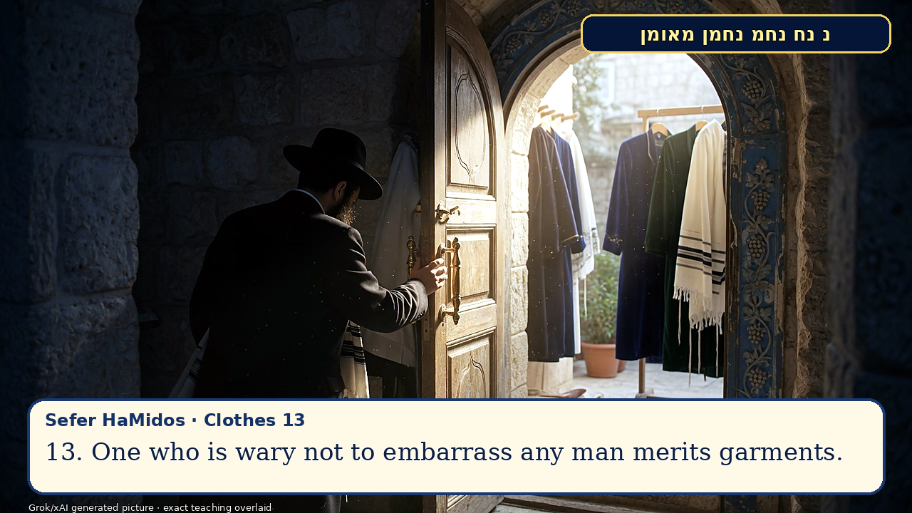 Sefer Hamidos Clothes teaching 13 english picture