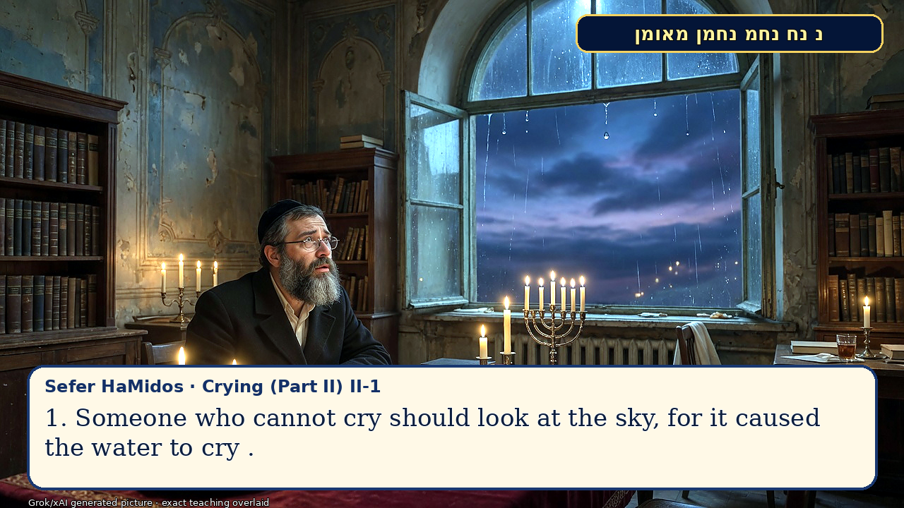 Sefer Hamidos Crying (Part II) teaching 1 english picture