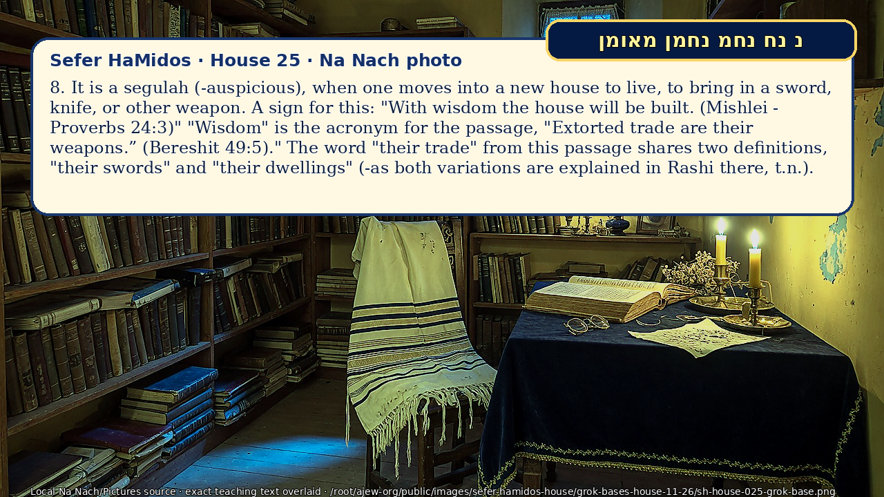 Sefer Hamidos House teaching 25 english picture