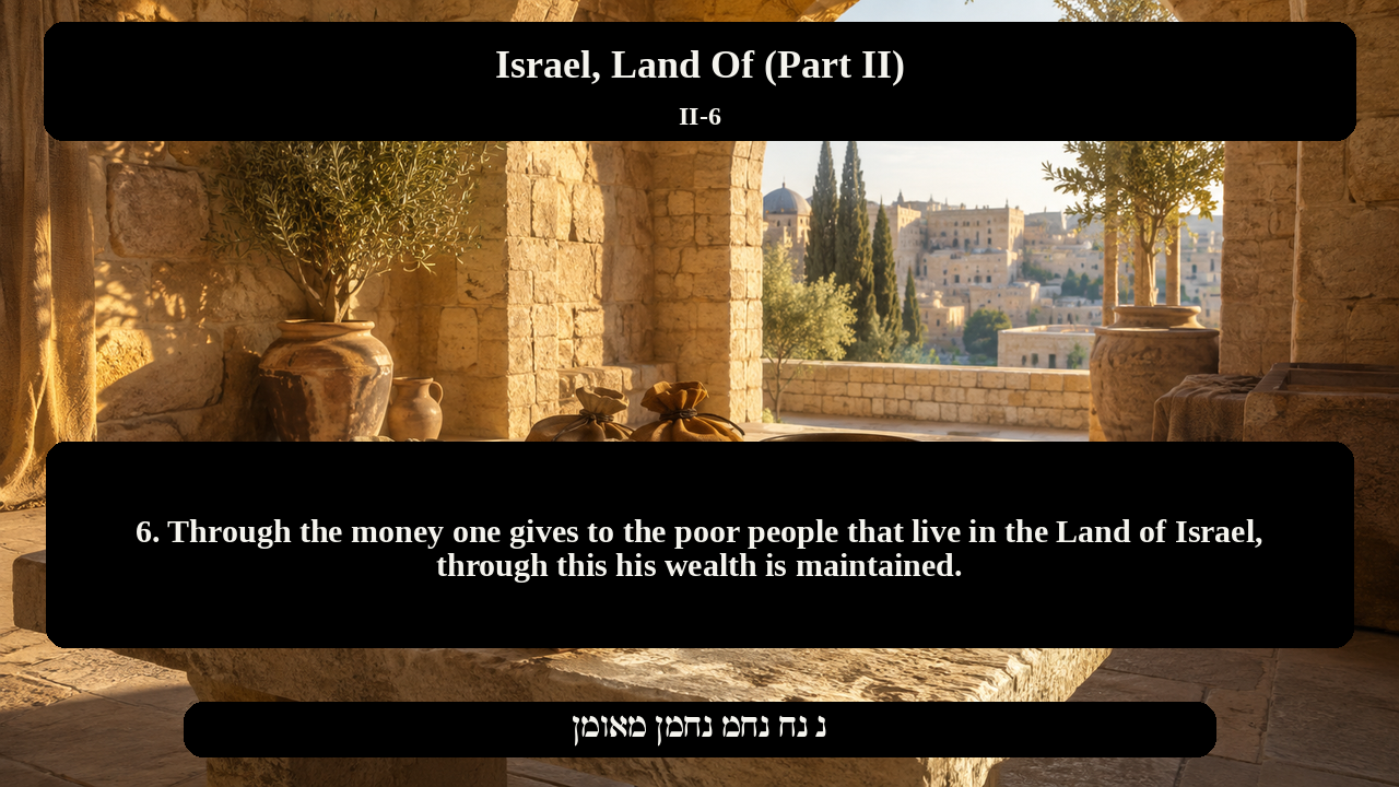 Sefer Hamidos Israel, Land Of (Part II) teaching 6 english picture