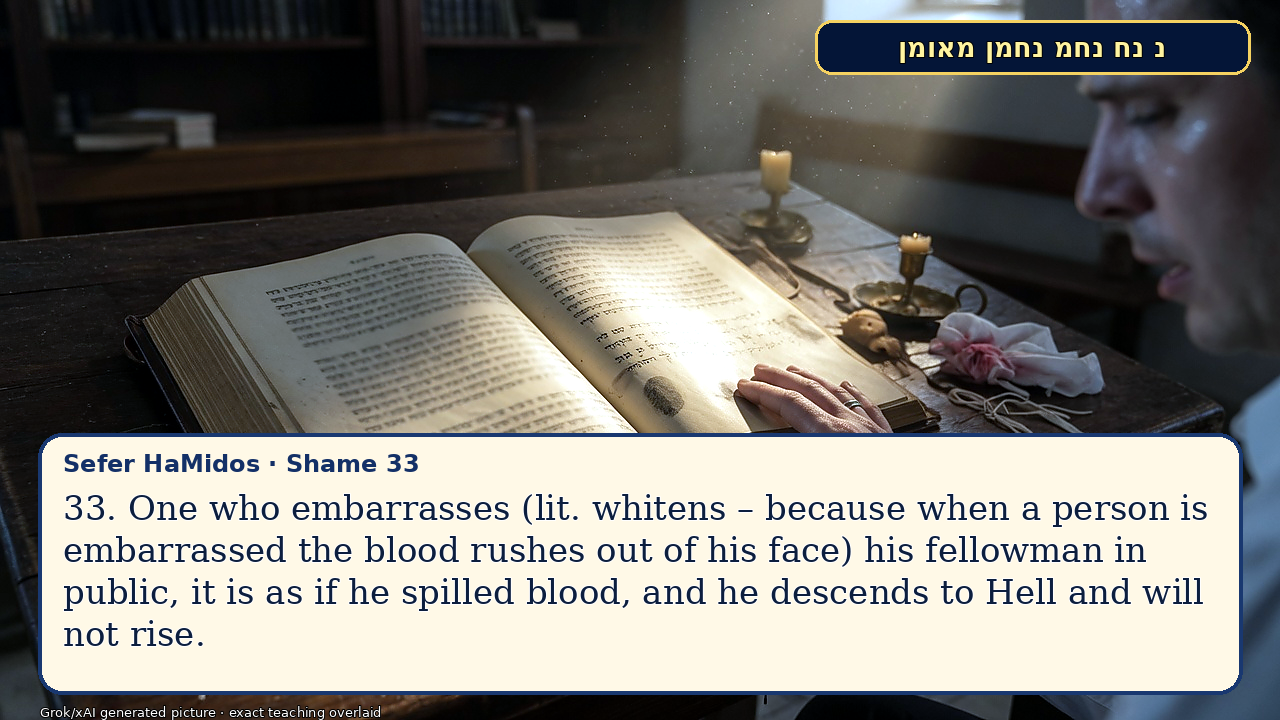 Sefer Hamidos Shame teaching 32 english picture