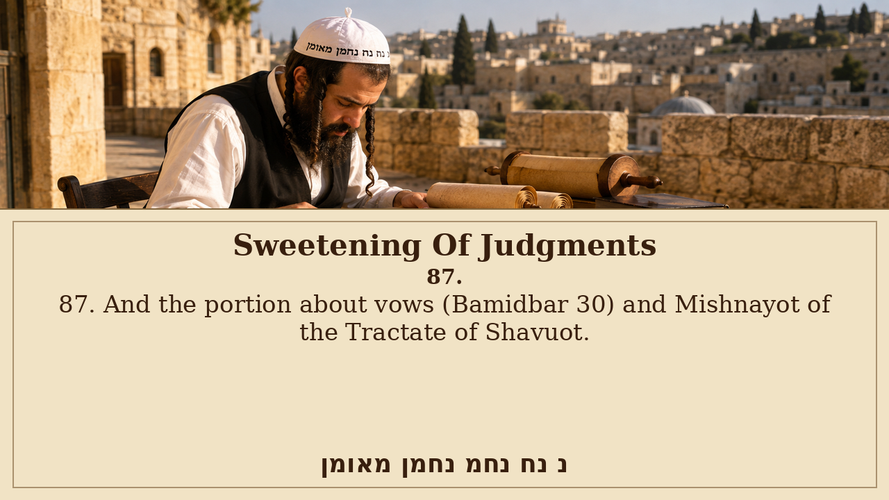 Sefer Hamidos Sweetening Of Judgments teaching 87 english picture