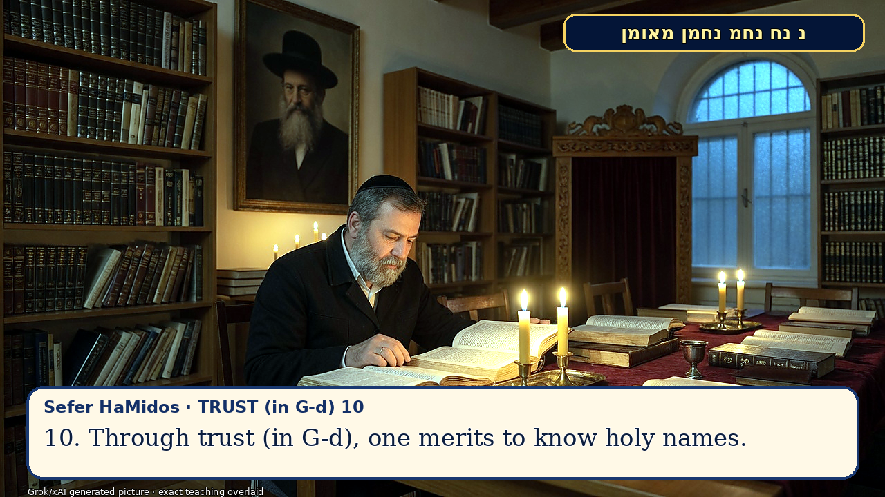 Sefer Hamidos TRUST (in G-d) teaching 10 english picture