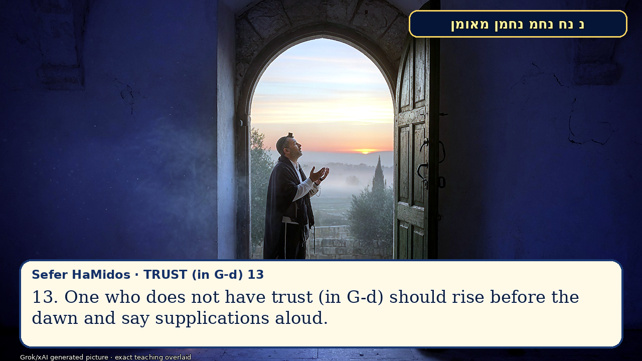 Sefer Hamidos TRUST (in G-d) teaching 13 english picture